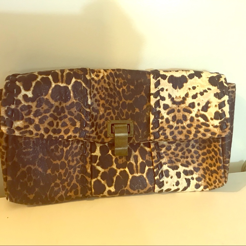 Jessica Simpson Animal print clutch bag